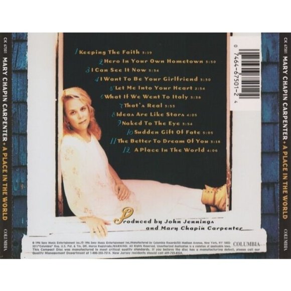 Mary Chapin Carpenter 8 CD Lot Hits Stones Heart Come On Shooting Sex Passionate - Picture 9 of 12